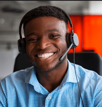 Professional on a call