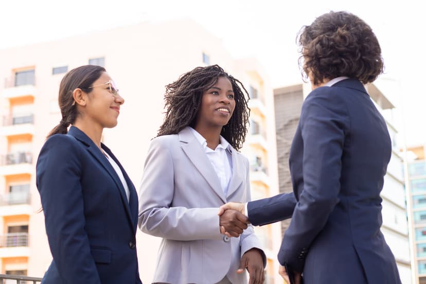 Image of people shaking hands