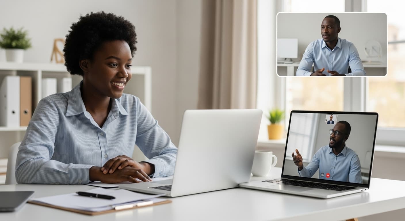 Mentorship session in a modern office